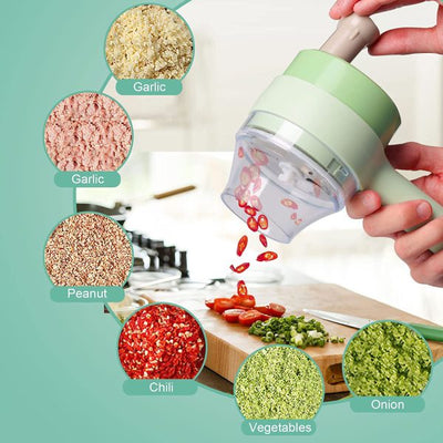 4 in 1 Electric Handheld Vegetable Cutter/chopper Set