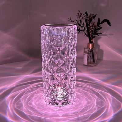 CRYSTAL DIAMOND TABLE LAMP: RGB TOUCH