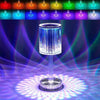 Rgb Crystal Touch Table Lamp, Led Night Light Bedside Lamp With Usb Charging Port For Living Room Bedroom